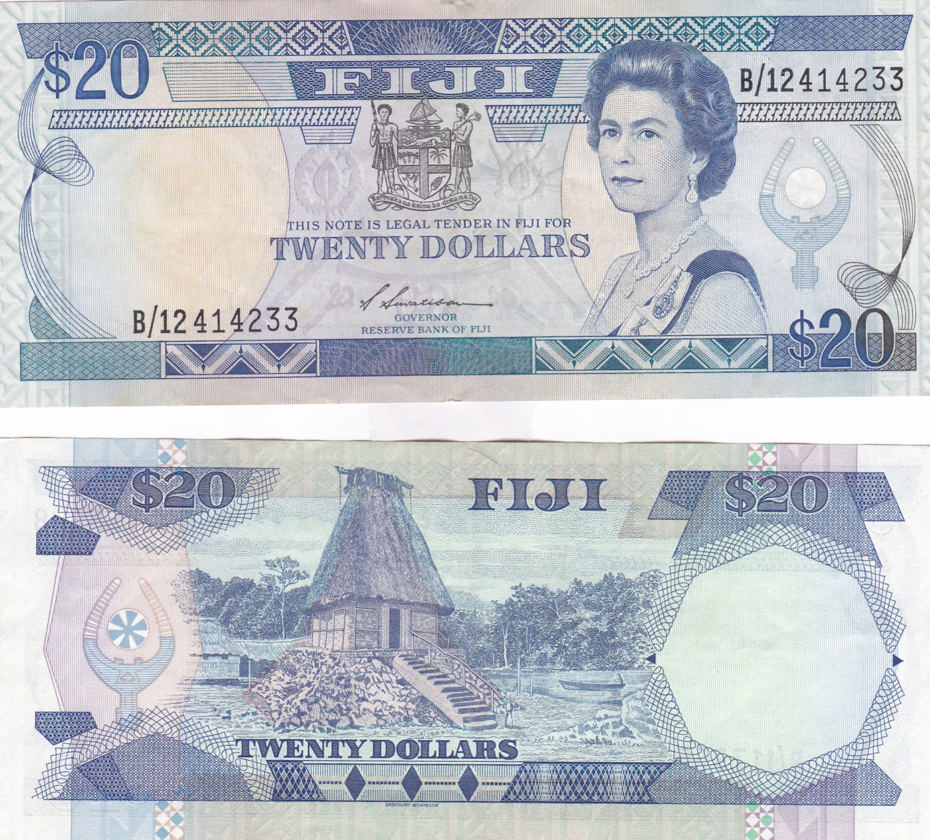 Fiji #88/XF  20 Dollars